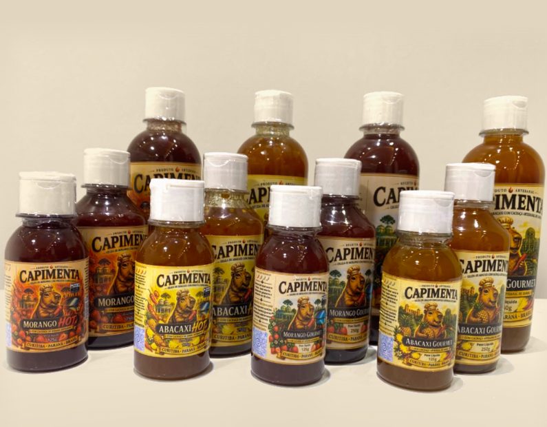 A linha Capimenta - quatro sabores em três tamanhos
